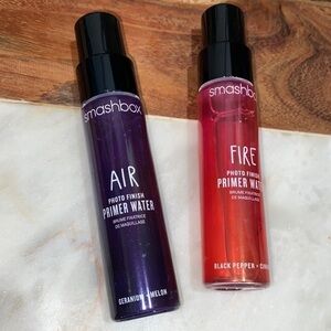 Smashbox primer water set of 2 new in box geranium & black pepper scent NEW